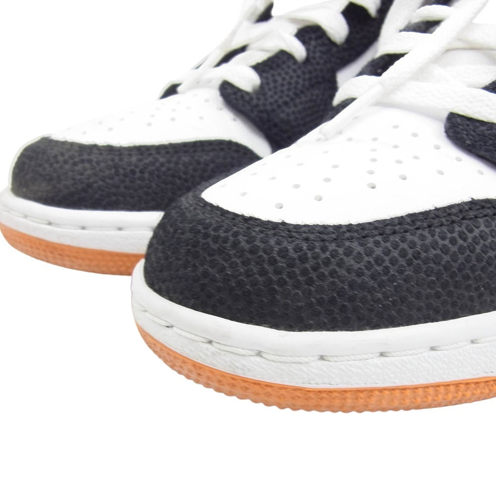 NIKE ナイキ DQ8390-100 GS Air Jordan 1 Mid エアジョーダン1 ミッド Floral Embroidery フローラル エンブロイダリー ハイカットスニーカー ブラック系 ホワイト系 オレンジ系 22.5cm【中古】