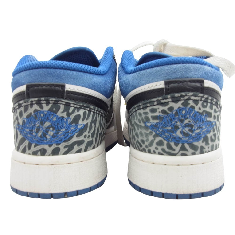 NIKE ナイキ DQ8390-100 GS Air Jordan 1 Low True Blue エアジョーダン1 ロー トゥルー ブルー ローカット スニーカー ホワイト系 グレー系 ブルー系 22.5cm【中古】