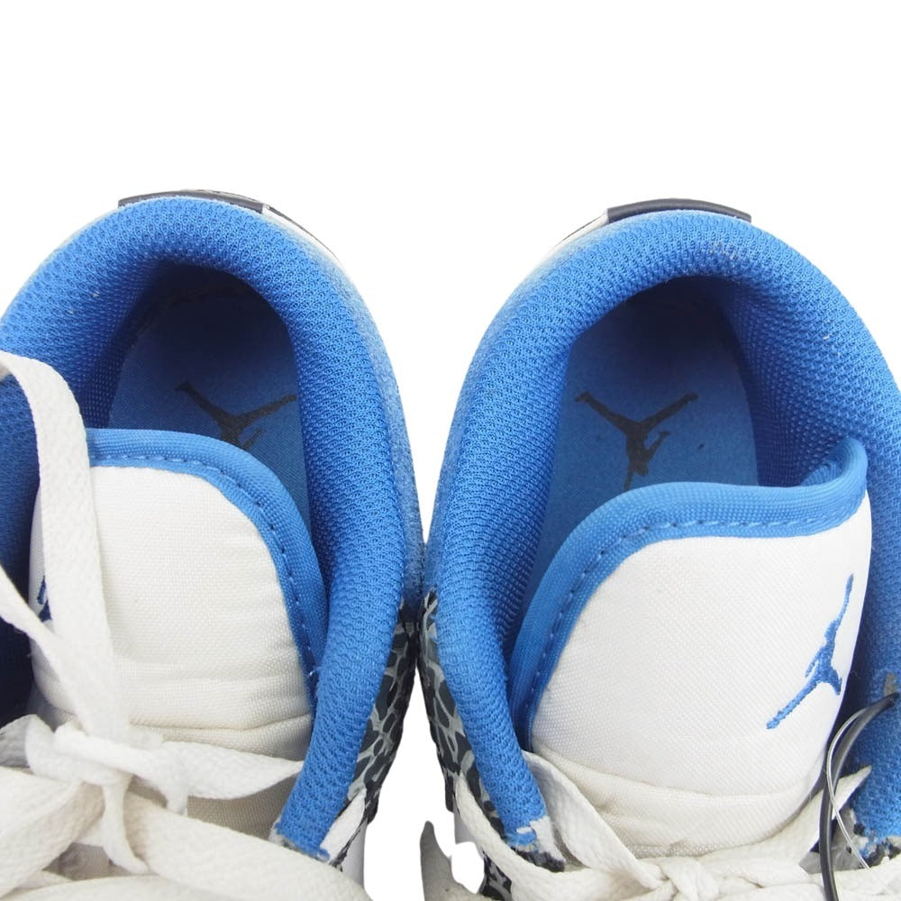 NIKE ナイキ DQ8390-100 GS Air Jordan 1 Low True Blue エアジョーダン1 ロー トゥルー ブルー ローカット スニーカー ホワイト系 グレー系 ブルー系 22.5cm【中古】