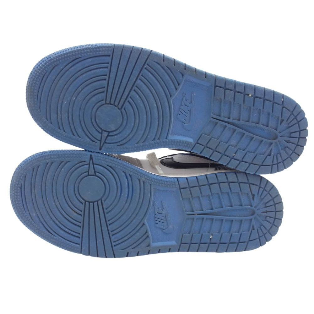 NIKE ナイキ DQ8390-100 GS Air Jordan 1 Low True Blue エアジョーダン1 ロー トゥルー ブルー ローカット スニーカー ホワイト系 グレー系 ブルー系 22.5cm【中古】