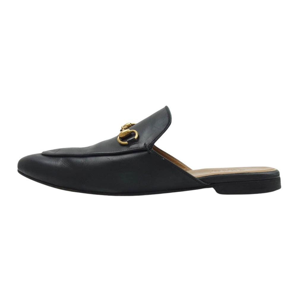 GUCCI グッチ 426219 ホースビット レザー ローファー スリッポン サンダル ブラック系 10【中古】
