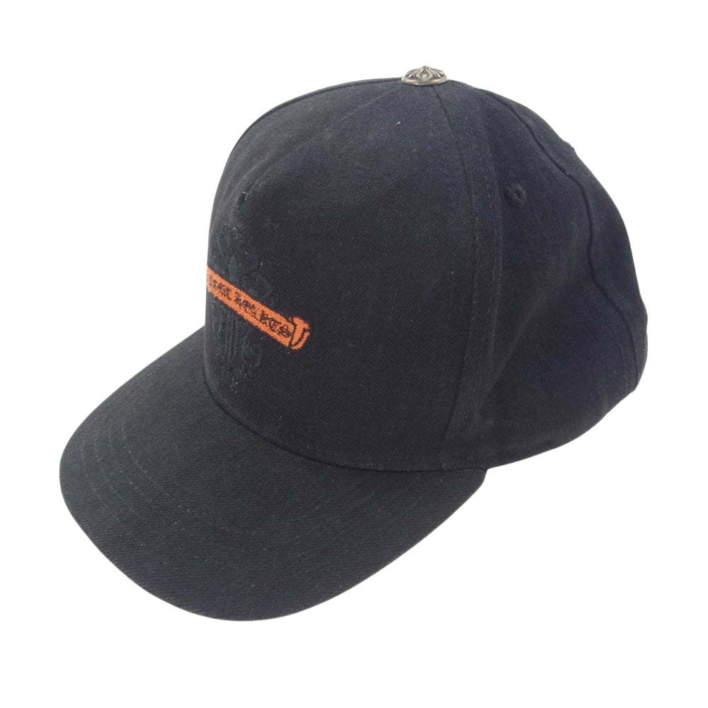 CHROME HEARTS クロムハーツ（原本無） TRUCKER CAP デニム トラッカー ダガー ステッチ デニム キャップ ブラック系【中古】