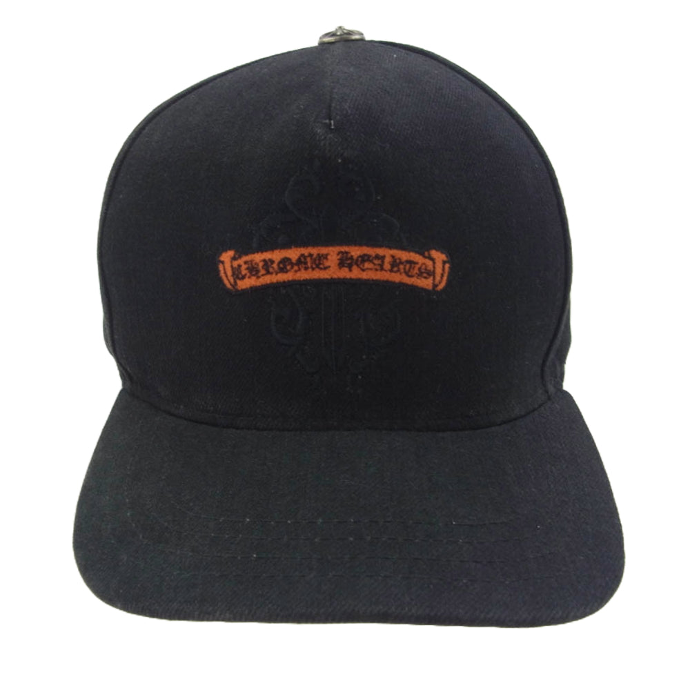 CHROME HEARTS クロムハーツ（原本無） TRUCKER CAP デニム トラッカー ダガー ステッチ デニム キャップ ブラック系【中古】