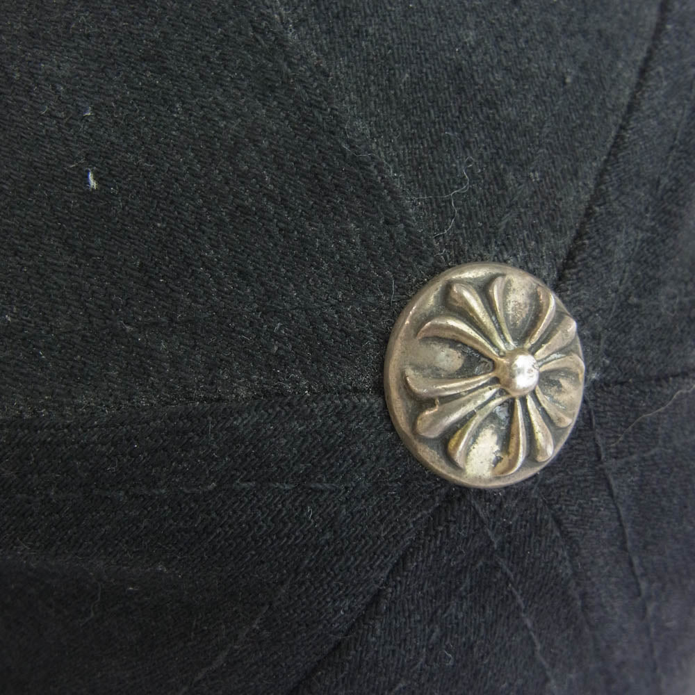CHROME HEARTS クロムハーツ（原本無） TRUCKER CAP デニム トラッカー ダガー ステッチ デニム キャップ ブラック系【中古】