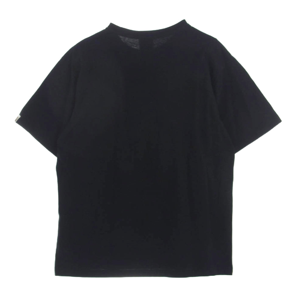 A BATHING APE アベイシングエイプ 001TEF801059X グラスビーズ プリント Tシャツ 半袖 ブラック系 L【中古】