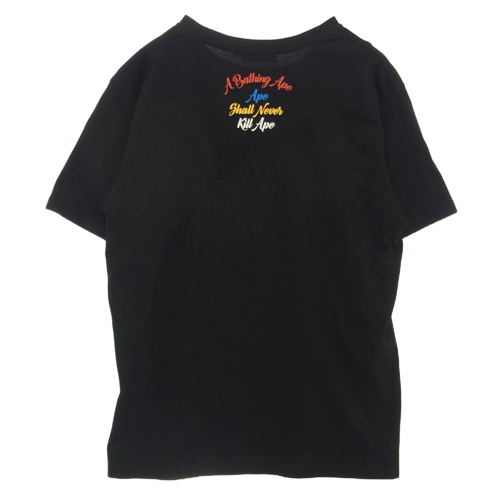 A BATHING APE アベイシングエイプ 001CSG301004X BAPE プリント Tシャツ カットソー 半袖 マルチカラー ブラック系 L【中古】