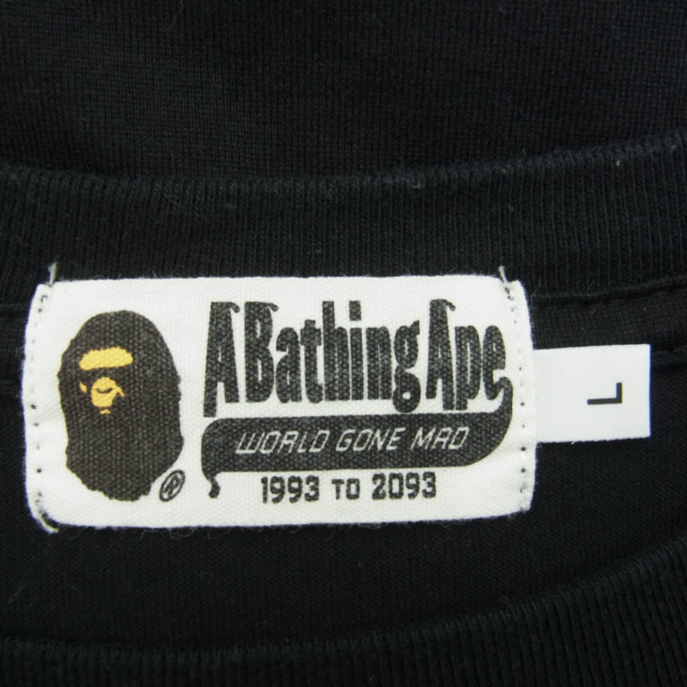 A BATHING APE アベイシングエイプ 001CSG301004X BAPE プリント Tシャツ カットソー 半袖 マルチカラー ブラック系 L【中古】