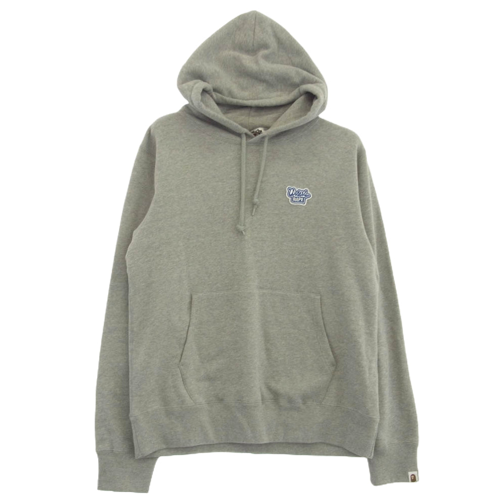 A BATHING APE アベイシングエイプ 001PPG201011X USS バック ワッペン ロゴ パッチ プルオーバー パーカー グレー グレー系 L【中古】