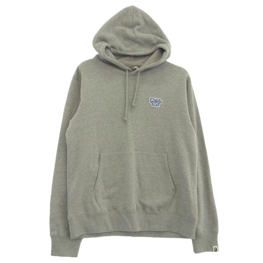 A BATHING APE アベイシングエイプ 001PPG201011X USS バック ワッペン ロゴ パッチ プルオーバー パーカー グレー グレー系 L【中古】
