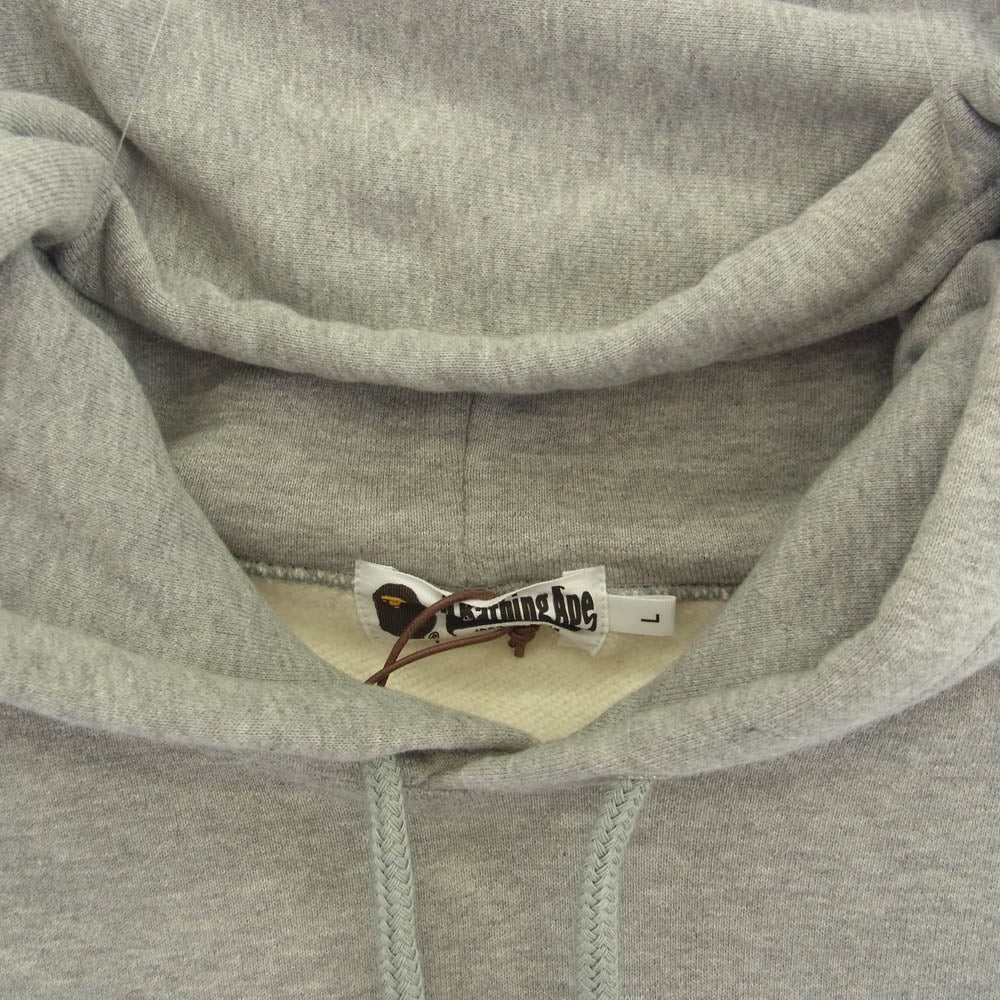 A BATHING APE アベイシングエイプ 001PPG201011X USS バック ワッペン ロゴ パッチ プルオーバー パーカー グレー グレー系 L【中古】