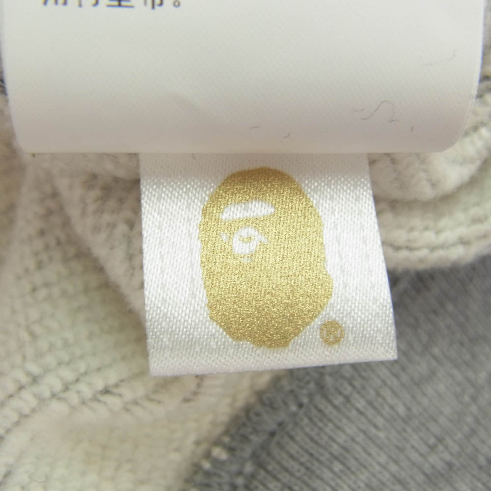 A BATHING APE アベイシングエイプ 001PPG201011X USS バック ワッペン ロゴ パッチ プルオーバー パーカー グレー グレー系 L【中古】