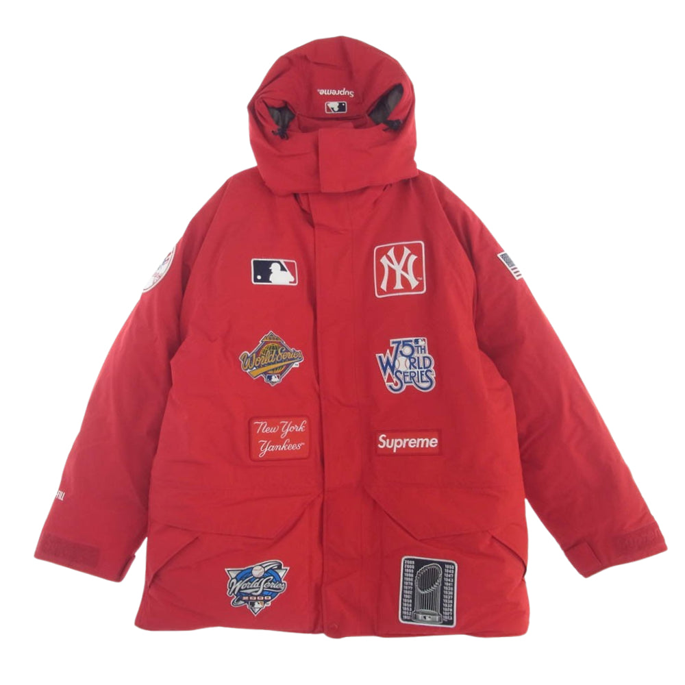 Supreme シュプリーム 21AW New York Yankees GORE TEX 700-Fill Down Jacket ニューヨーク ヤンキース ゴアテックス 700-フィル ダウン ジャケット レッド Lサイズ レッド系 L【中古】