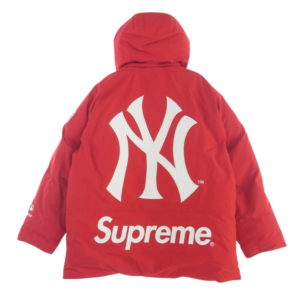 Supreme シュプリーム 21AW New York Yankees GORE TEX 700-Fill Down Jacket ニューヨーク ヤンキース ゴアテックス 700-フィル ダウン ジャケット レッド Lサイズ レッド系 L【中古】