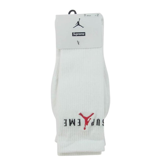 Supreme シュプリーム 24AW × Jordan Crew Socks ジョーダン クルー ソックス ホワイト系 XL 27～29cm【新古品】【未使用】【中古】