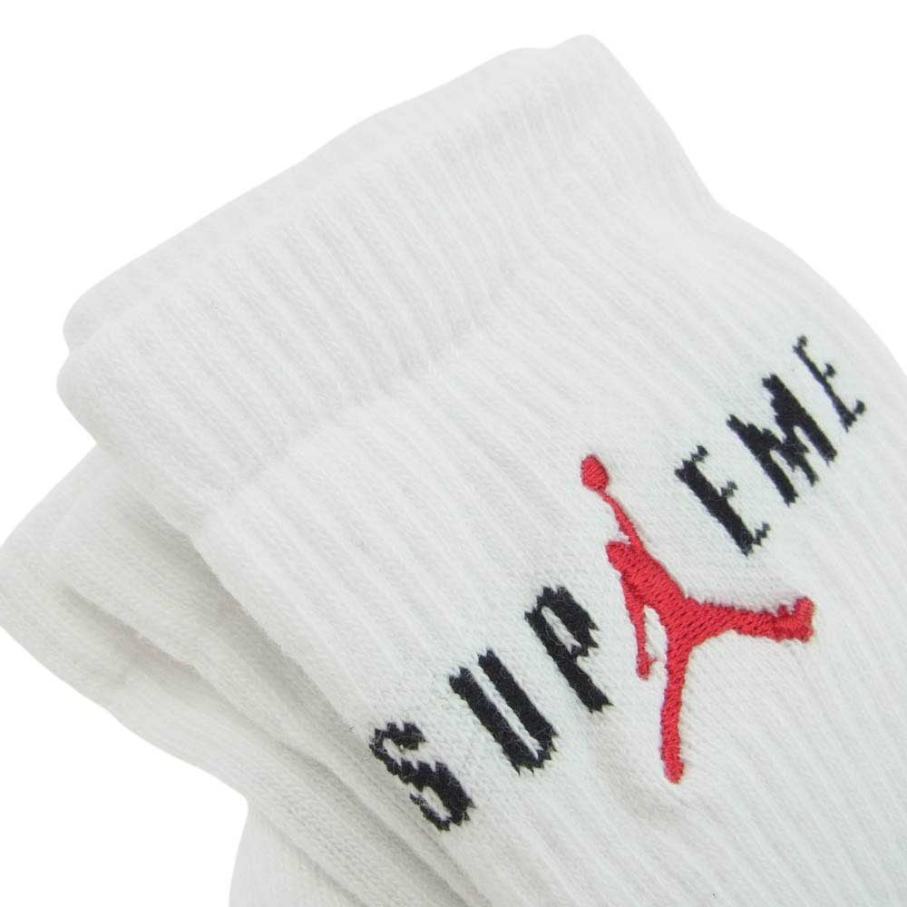 Supreme シュプリーム 24AW × Jordan Crew Socks ジョーダン クルー ソックス ホワイト系 XL 27～29cm【新古品】【未使用】【中古】