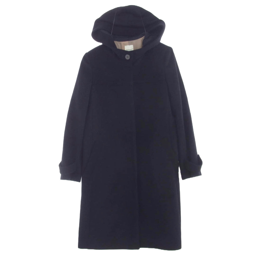 Paul Smith ポール・スミス レディース 裏地総柄 ライトメルトンウール フーデッドコート ネイビー系 40【中古】