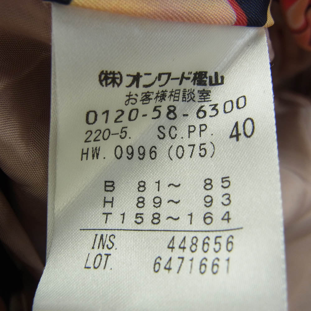 Paul Smith ポール・スミス レディース 裏地総柄 ライトメルトンウール フーデッドコート ネイビー系 40【中古】