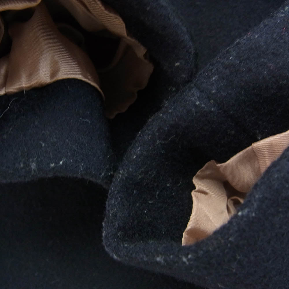 Paul Smith ポール・スミス レディース 裏地総柄 ライトメルトンウール フーデッドコート ネイビー系 40【中古】