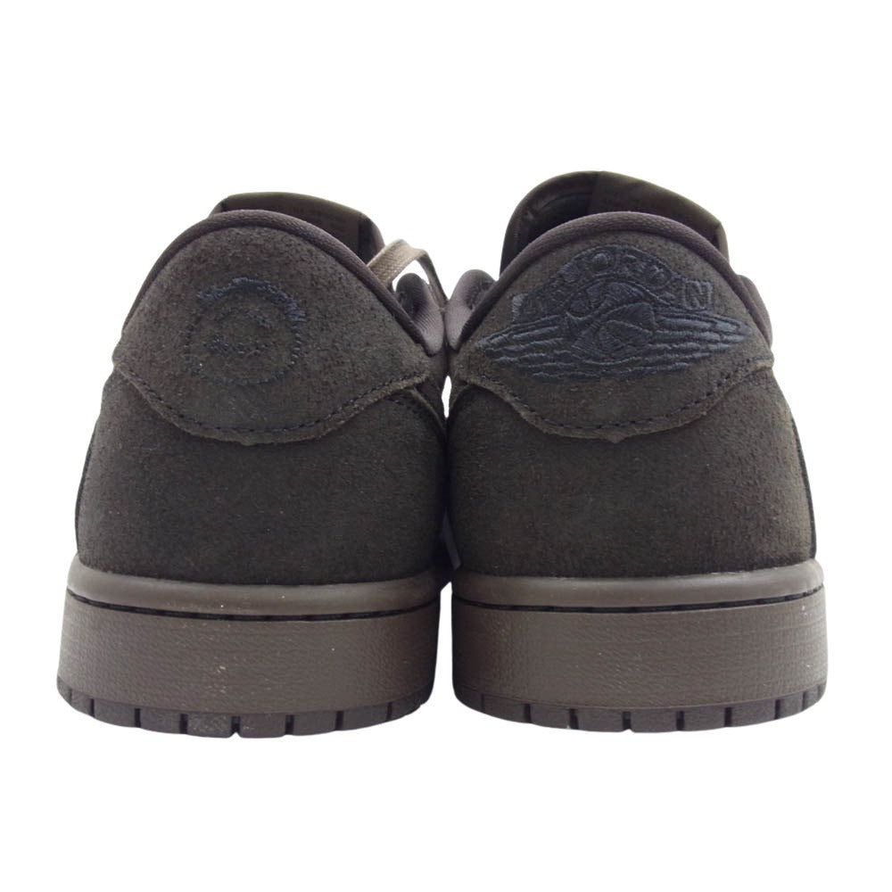 NIKE ナイキ DM7866-202 【フェイクバスターズ鑑定済】Travis Scott × Air Jordan 1 Low OG SP Velvet Brown and Dark Mocha トラヴィススコット × エアジョーダン 1 ロー スニーカー ブラウン系 26.5cm【新古品】【未使用】【中古】