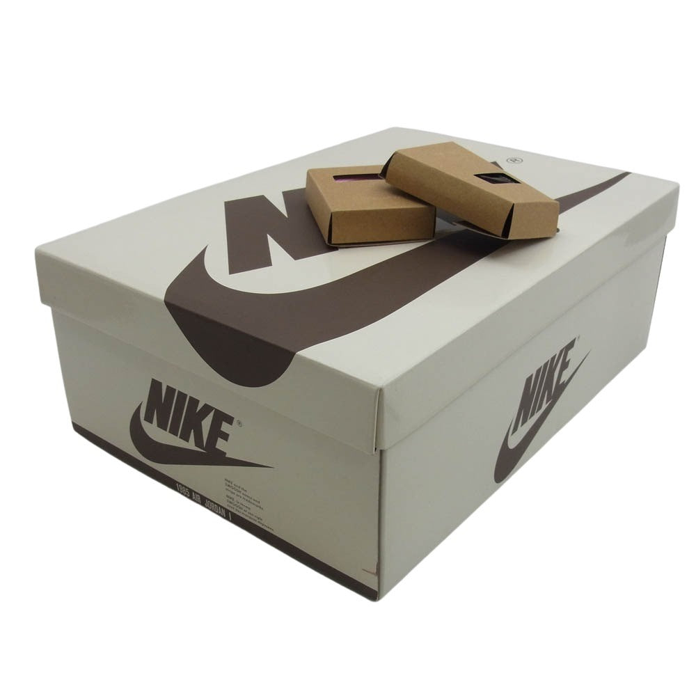 NIKE ナイキ DM7866-202 【フェイクバスターズ鑑定済】Travis Scott × Air Jordan 1 Low OG SP Velvet Brown and Dark Mocha トラヴィススコット × エアジョーダン 1 ロー スニーカー ブラウン系 26.5cm【新古品】【未使用】【中古】