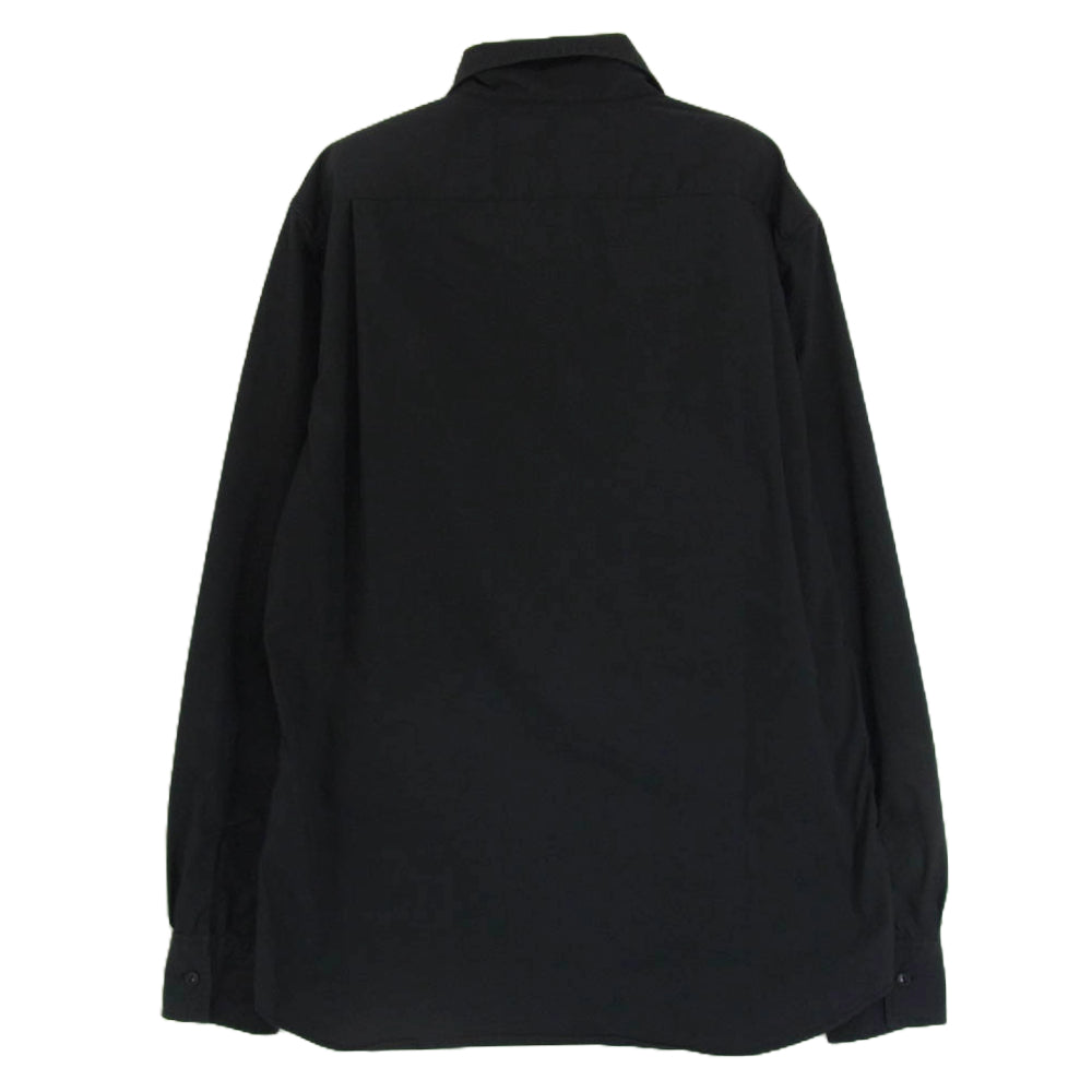 AKM エイケイエム S106 CNP058 BIO AIR COTTON FRENCH ARMY SHIRTS 長袖 シャツ ブラック系 L【中古】