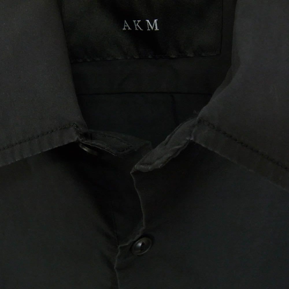 AKM エイケイエム S106 CNP058 BIO AIR COTTON FRENCH ARMY SHIRTS 長袖 シャツ ブラック系 L【中古】