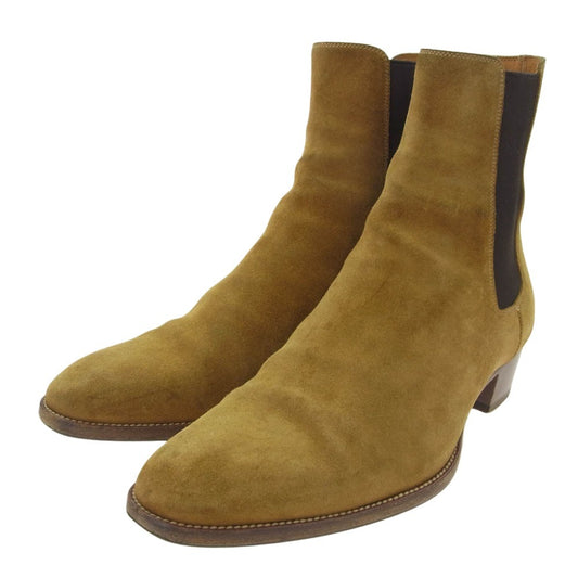 SAINT LAURENT サンローラン 592017 スエード チェルシー サイドゴアブーツ ライトブラウン系 42【中古】