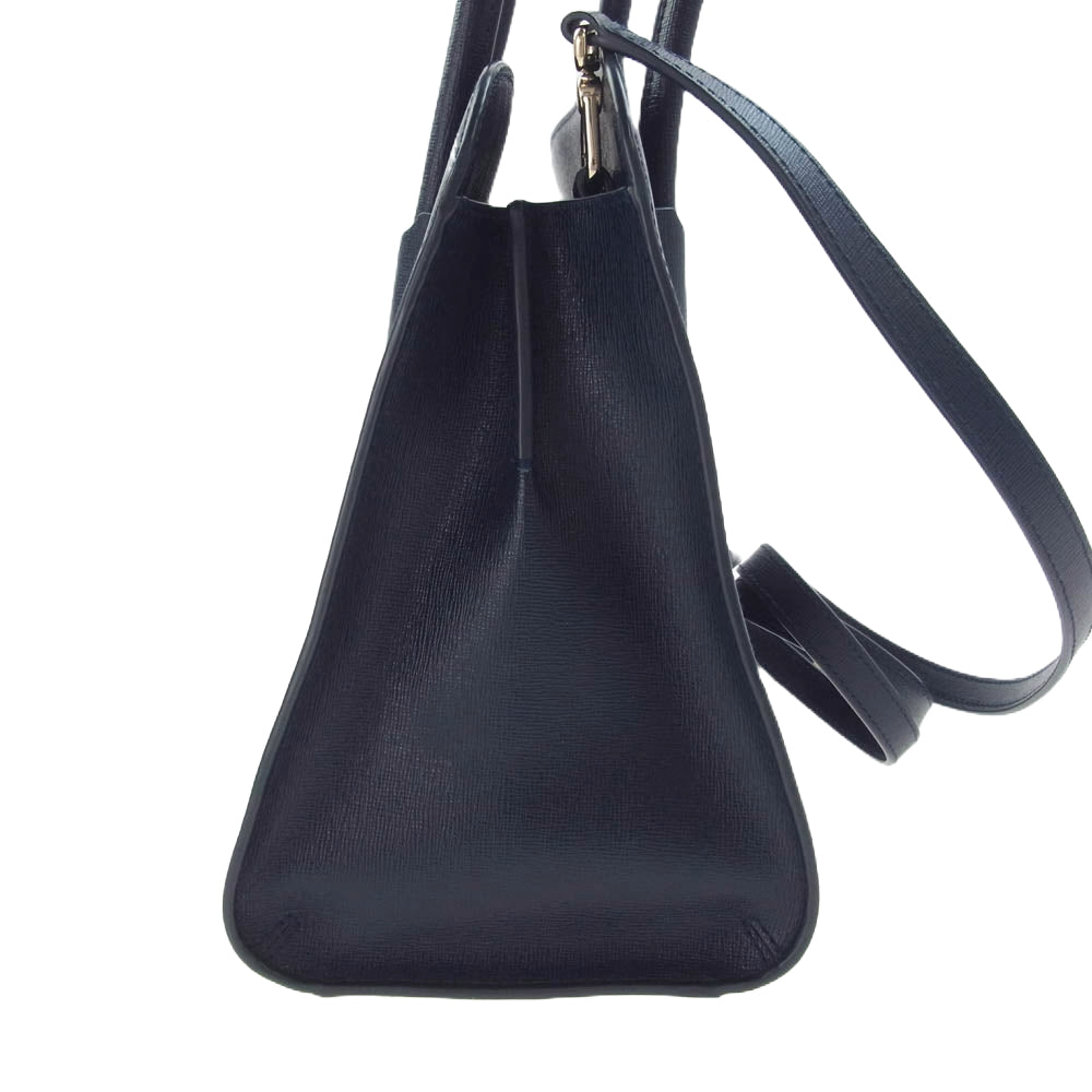 Furla フルラ MAE マエ 2WAY ショルダー バッグ ハンド バッグ ネイビー系【中古】