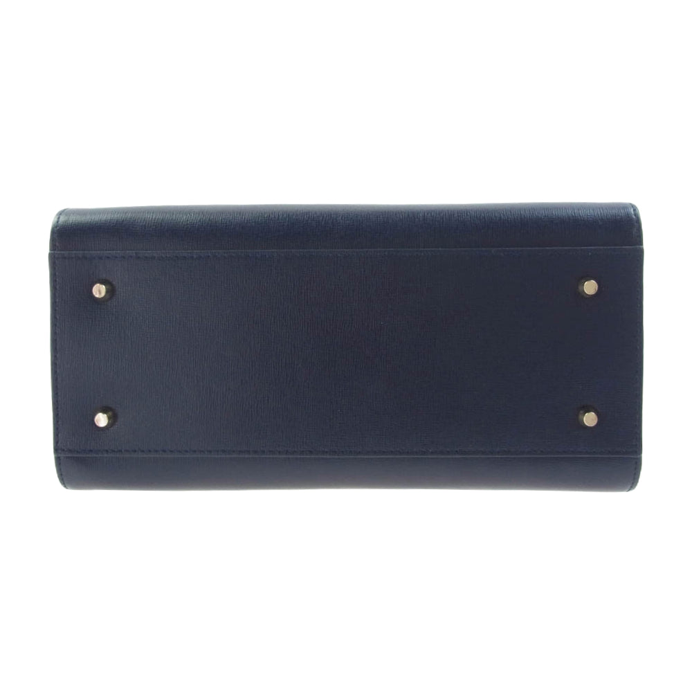 Furla フルラ MAE マエ 2WAY ショルダー バッグ ハンド バッグ ネイビー系【中古】