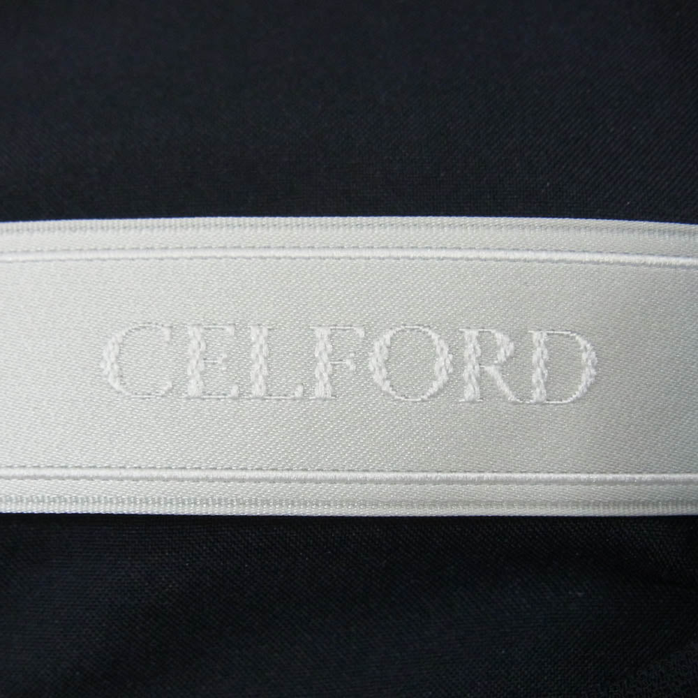 CELFORD セルフォード CWF0241016 ボウタイ プリーツ ワンピース ネイビー系 38【新古品】【未使用】【中古】