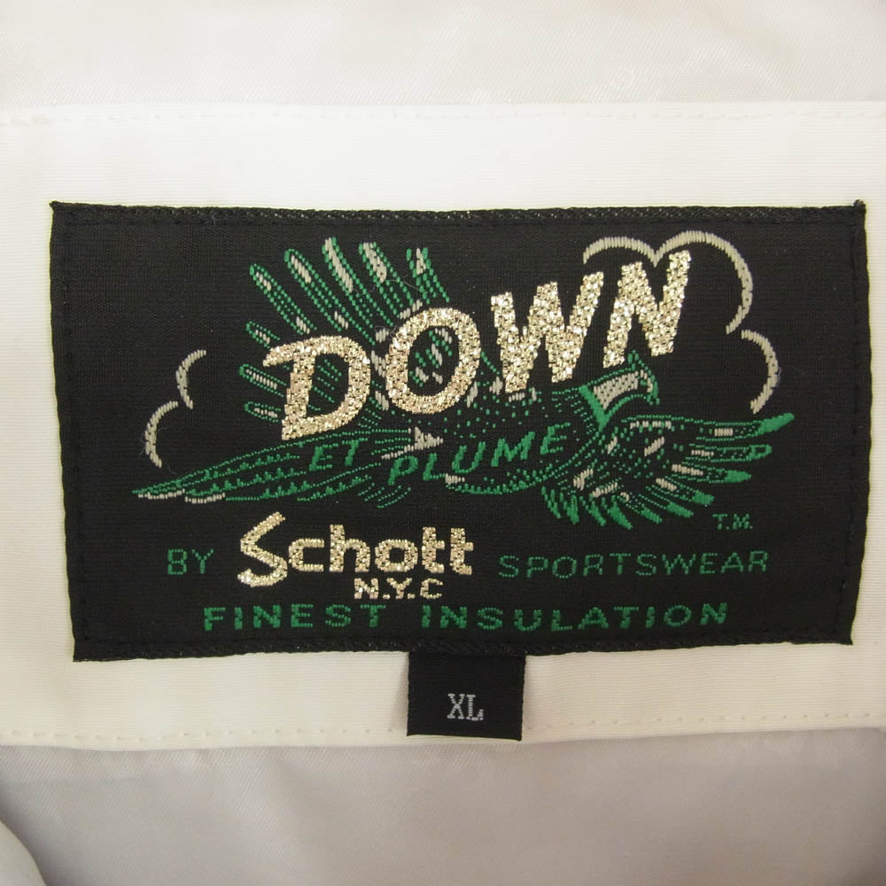 schott ショット 3192036 2TONE DOWN PARKA ツートーン ダウンパーカー ダウンジャケット ホワイト系 XL【中古】