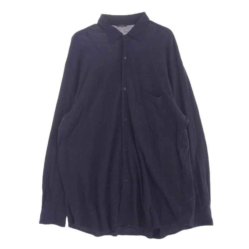 COMOLI コモリ 24SS Z01-05015 ジャージ コモリシャツ ネイビー系 3【中古】