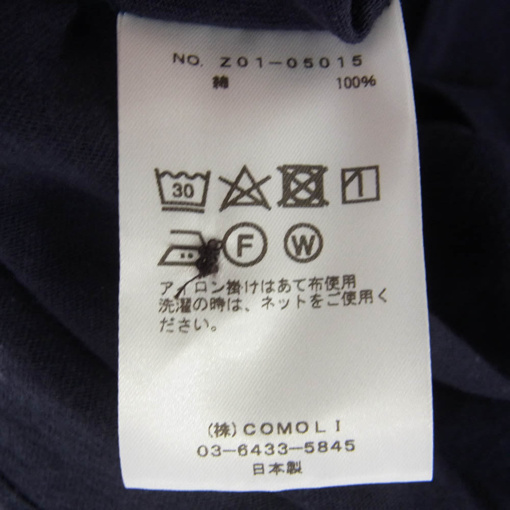COMOLI コモリ 24SS Z01-05015 ジャージ コモリシャツ ネイビー系 3【中古】