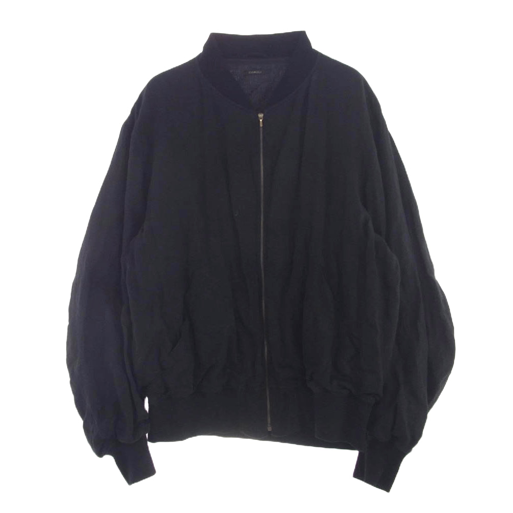 COMOLI コモリ 24SS Z01-01019 リネンWクロス ジップブルゾン ブラック系 3【中古】