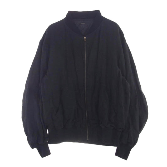 COMOLI コモリ 24SS Z01-01019 リネンWクロス ジップブルゾン ブラック系 3【中古】