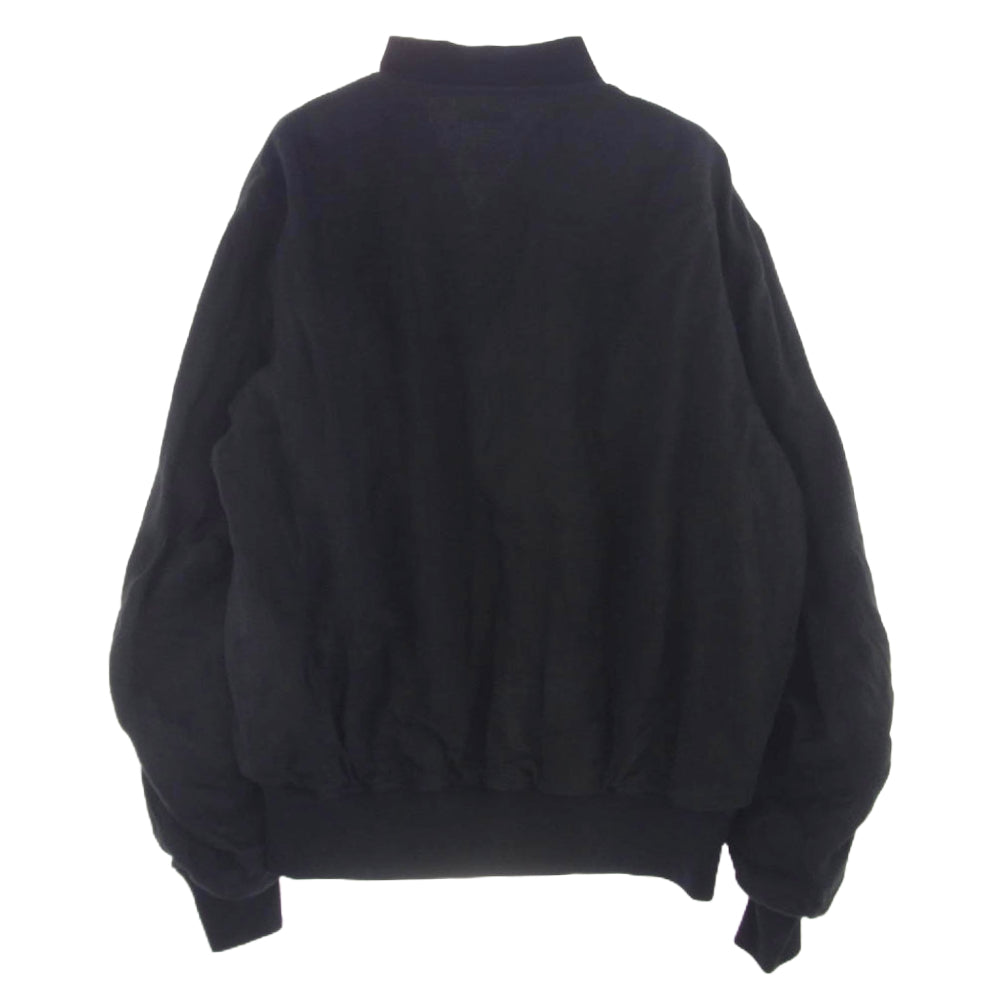 COMOLI コモリ 24SS Z01-01019 リネンWクロス ジップブルゾン ブラック系 3【中古】