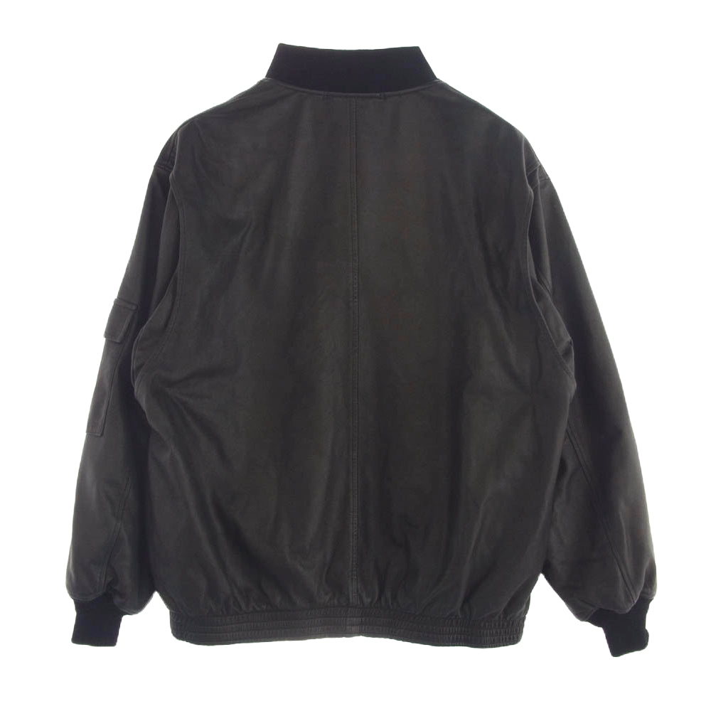 COMOLI コモリ 24AW A03-01017 シープスキン レザー シルク G8 ジャケット ブラック系 3【中古】