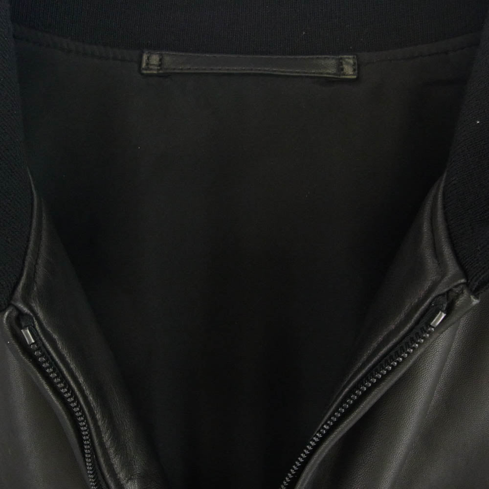 COMOLI コモリ 24AW A03-01017 シープスキン レザー シルク G8 ジャケット ブラック系 3【中古】