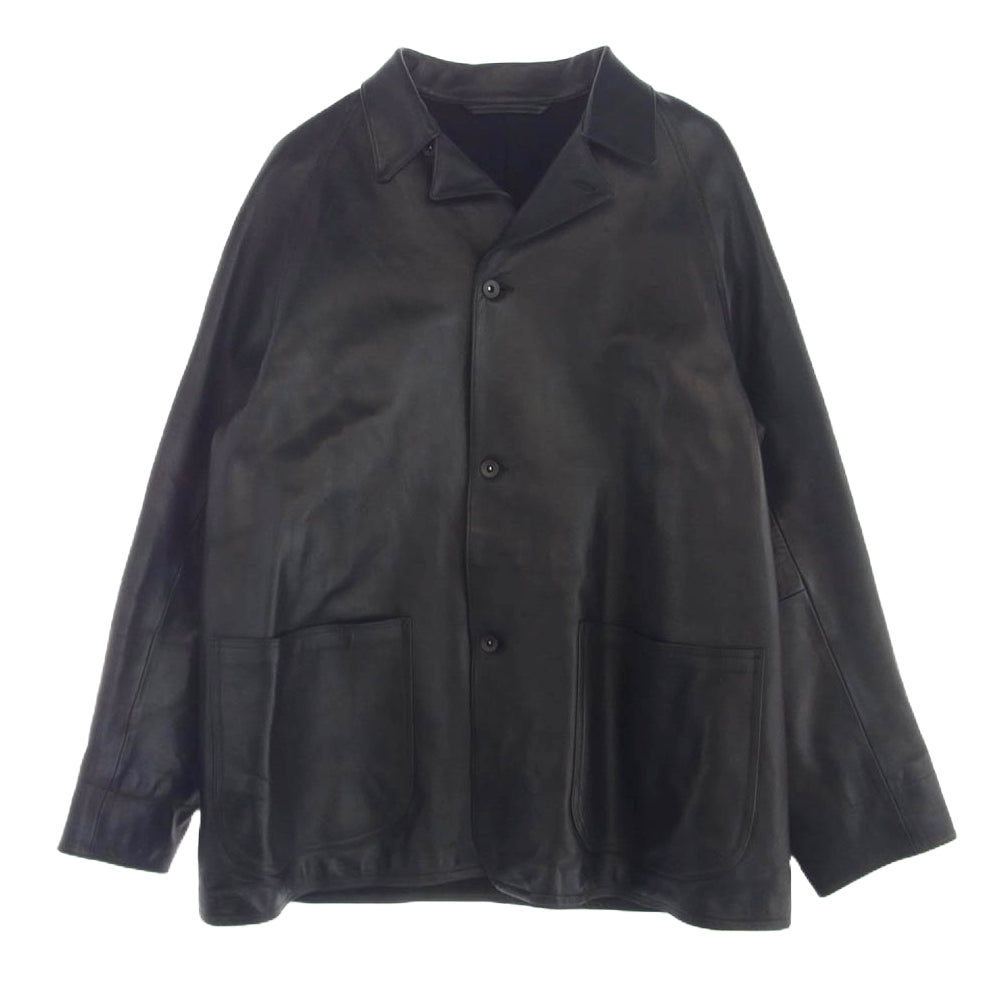 COMOLI コモリ 24SS Z01-01003 レザー ワーク ジャケット ブラック系 3【中古】