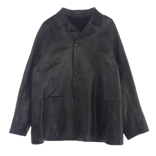 COMOLI コモリ 24SS Z01-01003 レザー ワーク ジャケット ブラック系 3【中古】