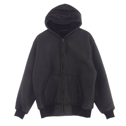 COMOLI コモリ 23AW Y03-04004 シープスキン ジップ パーカー ブラック系 3【中古】