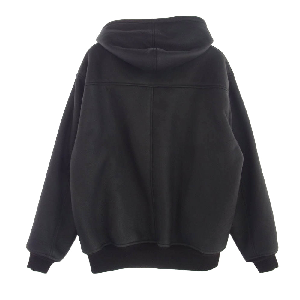 COMOLI コモリ 23AW Y03-04004 シープスキン ジップ パーカー ブラック