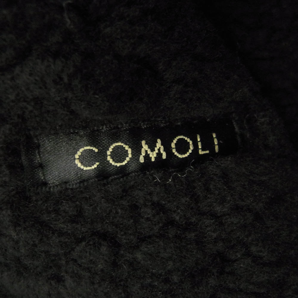 COMOLI コモリ 23AW Y03-04004 シープスキン ジップ パーカー ブラック
