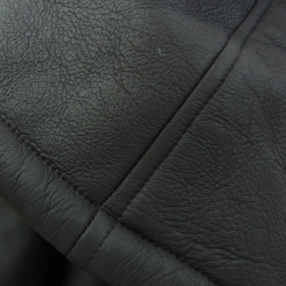 COMOLI コモリ 23AW Y03-04004 シープスキン ジップ パーカー ブラック