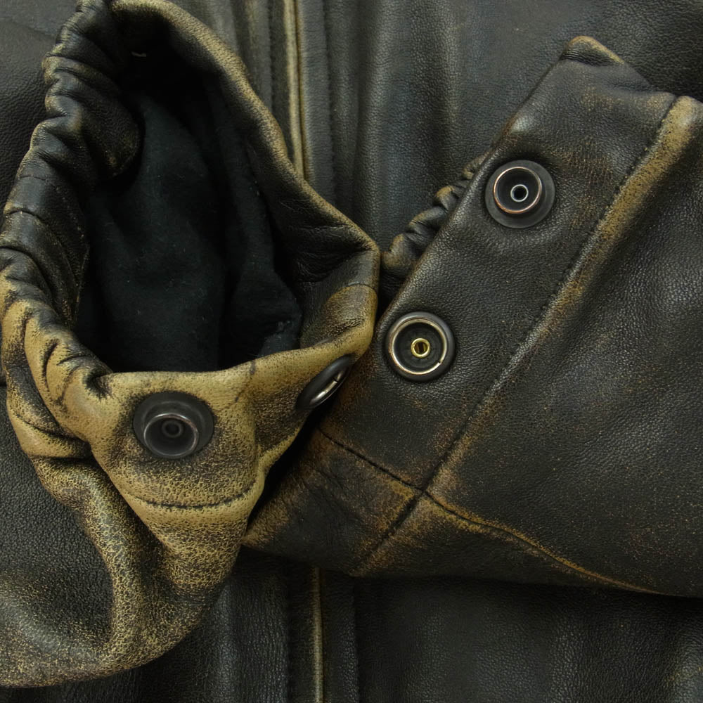 COMOLI コモリ 24SS Z01-04006 レザー ジップ ブルゾン 3【中古