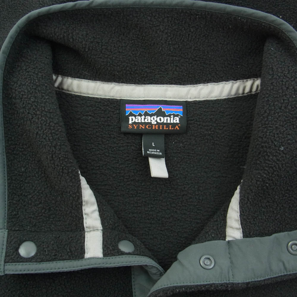 patagonia パタゴニア 23AW 25450 メンズ シンチラ スナップT プルオーバー フリース ブラック ブラック系 L【中古】
