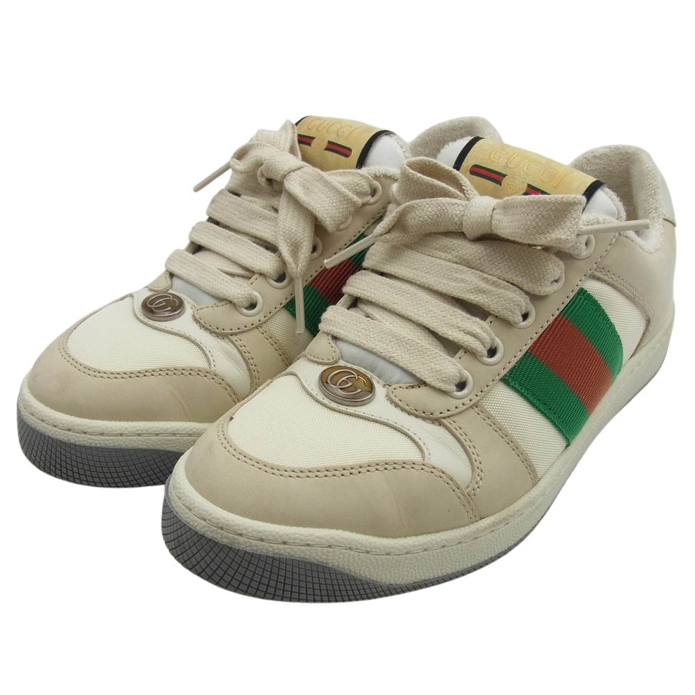 GUCCI グッチ シェリーライン GGマーモント ローカット スニーカー ホワイト系 34.5【中古】