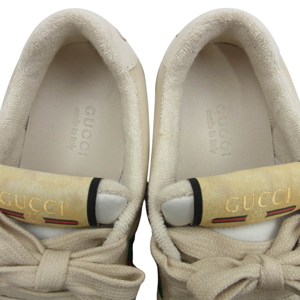 GUCCI グッチ シェリーライン GGマーモント ローカット スニーカー ホワイト系 34.5【中古】
