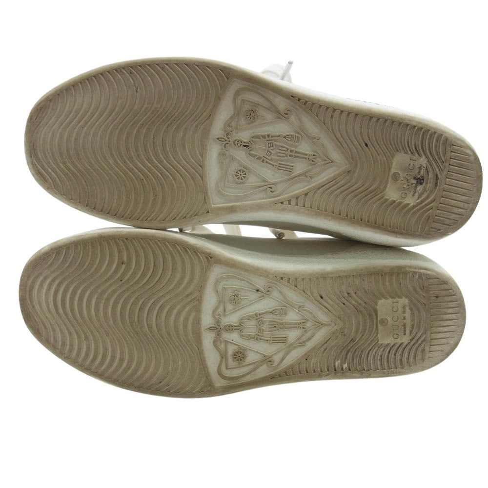 GUCCI グッチ 659912 キャット ロゴプリント ローカット スニーカー ホワイト系 35【中古】