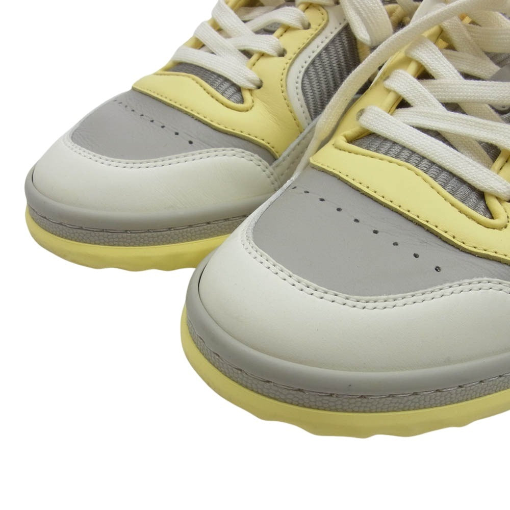 GUCCI グッチ MAC80 インターロッキングG ダブルG ロゴ刺繍 ローカット スニーカー ホワイト系 グレー系 34.5【中古】